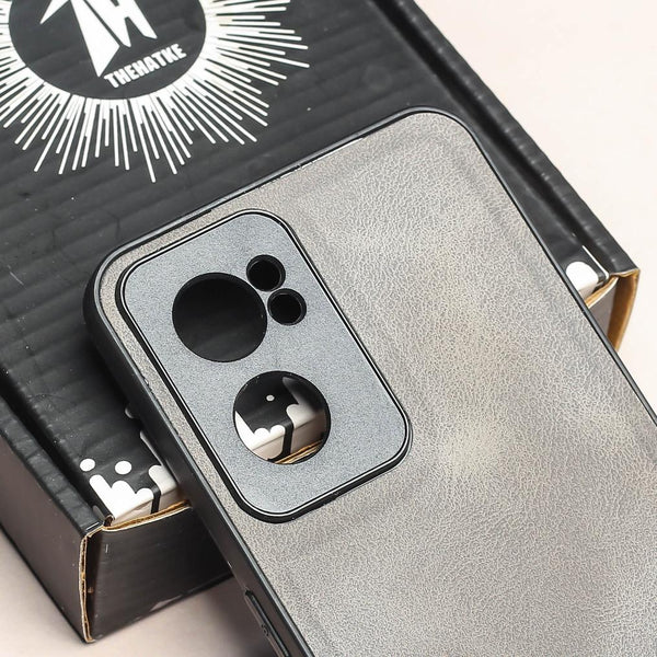 Grey Classic Leather Case for Oneplus Nord CE 2