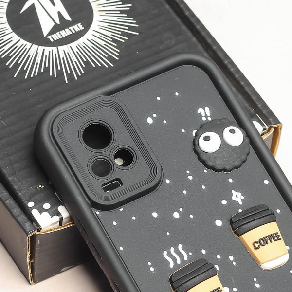 Black COFFEE (ALWAYS HAPPY) Silicone case for Vivo V20