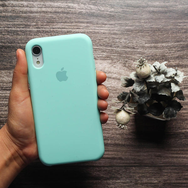 Sea Green Original Silicone case for Apple iphone Xr