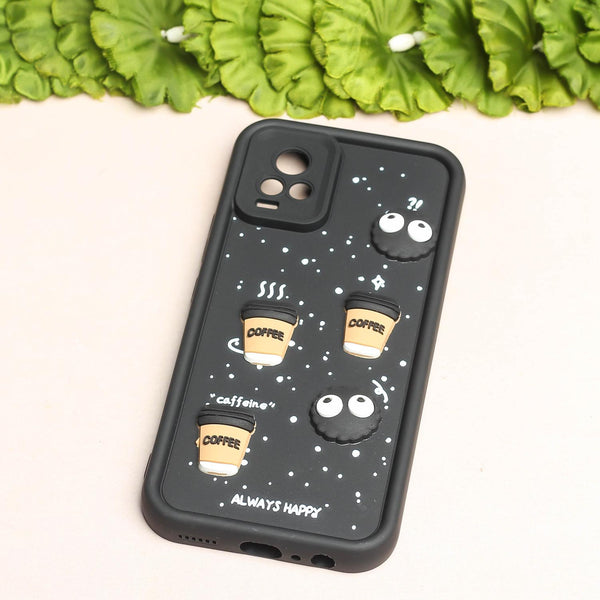 Black COFFEE (ALWAYS HAPPY) Silicone case for Vivo V20