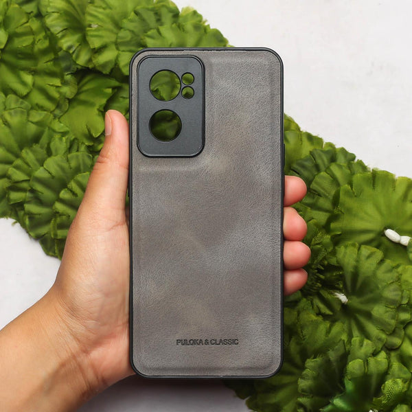 Grey Classic Leather Case for Oneplus Nord CE 2