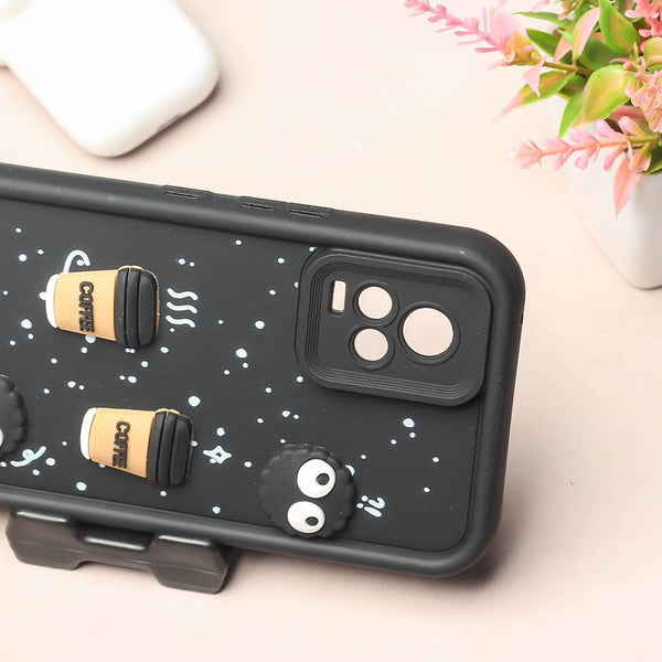 Black COFFEE (ALWAYS HAPPY) Silicone case for Vivo V20