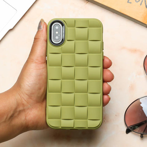Green Grid silicone case for Apple iPhone X/XS