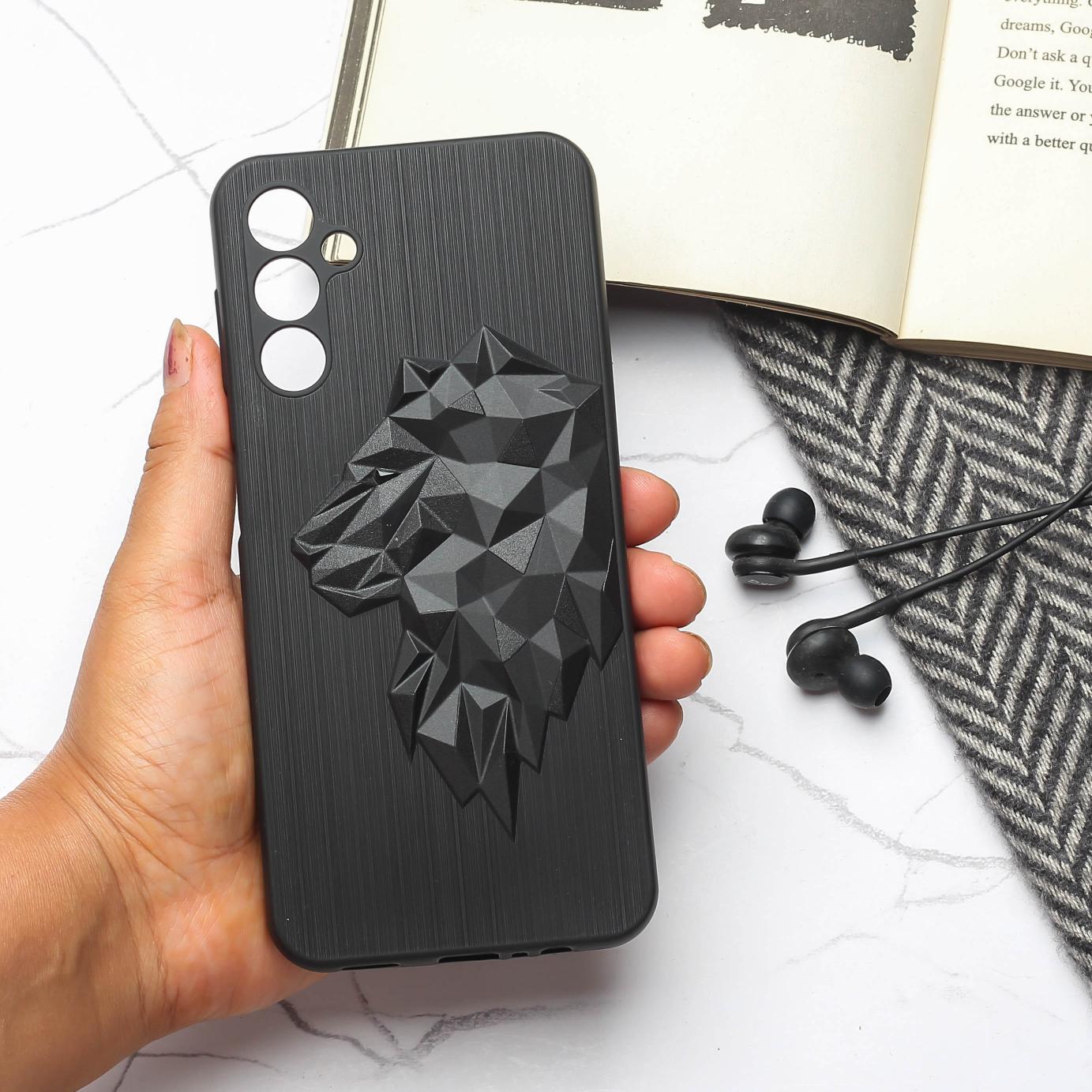 LION Engraved  Silicone Case for Samsung A14
