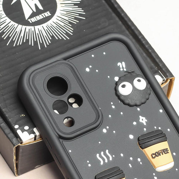 Black COFFEE (ALWAYS HAPPY) Silicone case for Vivo V21