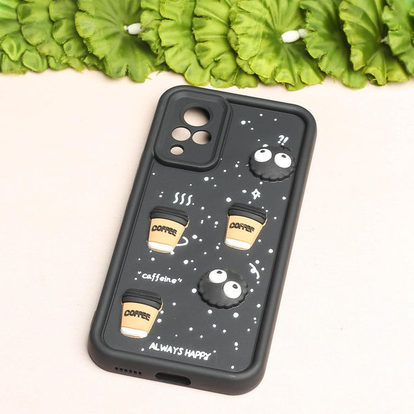 Black COFFEE (ALWAYS HAPPY) Silicone case for Vivo V21