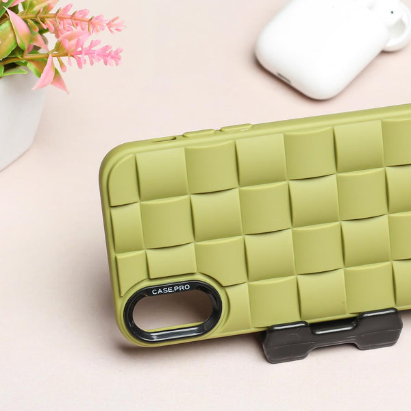 Green Grid silicone case for Apple iPhone X/XS