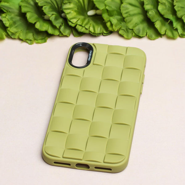 Green Grid silicone case for Apple iPhone X/XS