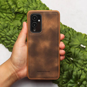 Brown Classic Leather Case for Oneplus 9