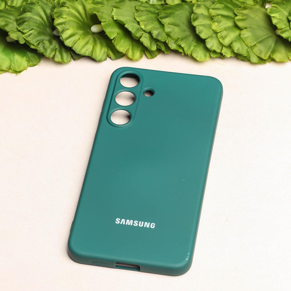 Dark Green Original Camera Safe Silicone case for Samsung S25