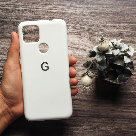White Original Silicone case for Google Pixel 5A