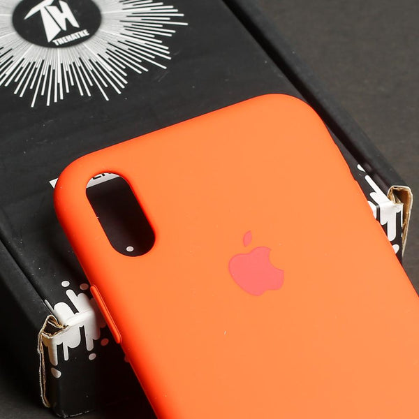 Orange Original Silicone case for Apple iphone Xr