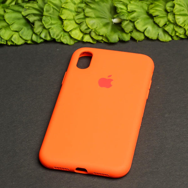 Orange Original Silicone case for Apple iphone Xr