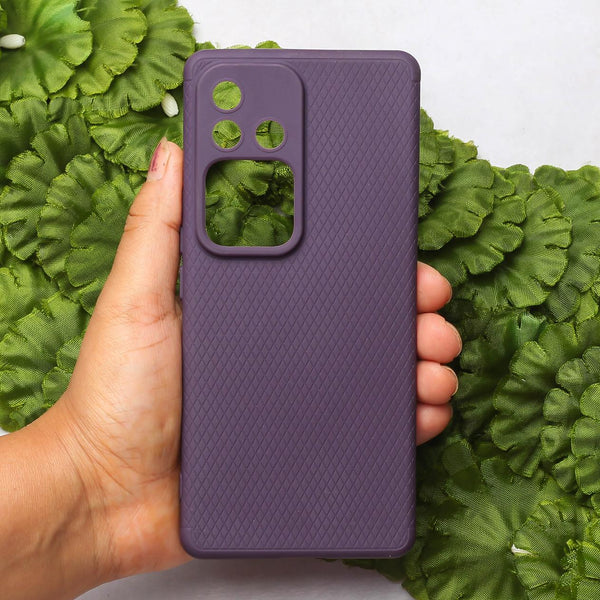 Deep Purple Line Wave Silicone Case for Vivo V30