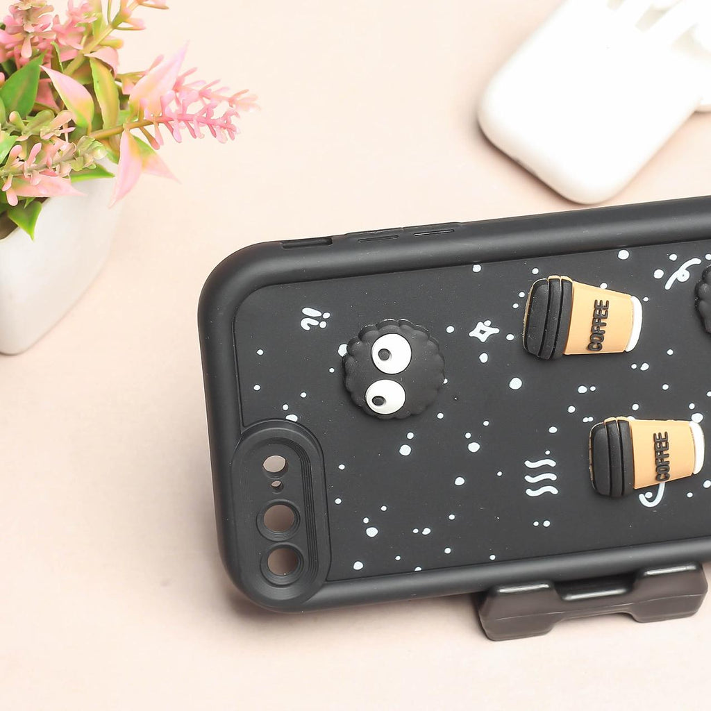 Black COFFEE (ALWAYS HAPPY) Silicone case for Apple iphone 8 Plus – The Hatke Black COFFEE (ALWAYS HAPPY) Silicone case for Apple iphone 8 Plus – The Hatke