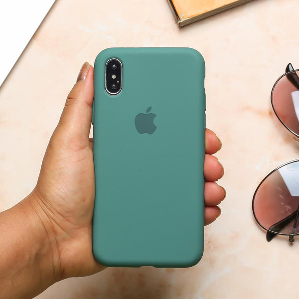 Green Original Silicone case for Apple iphone Xs Max