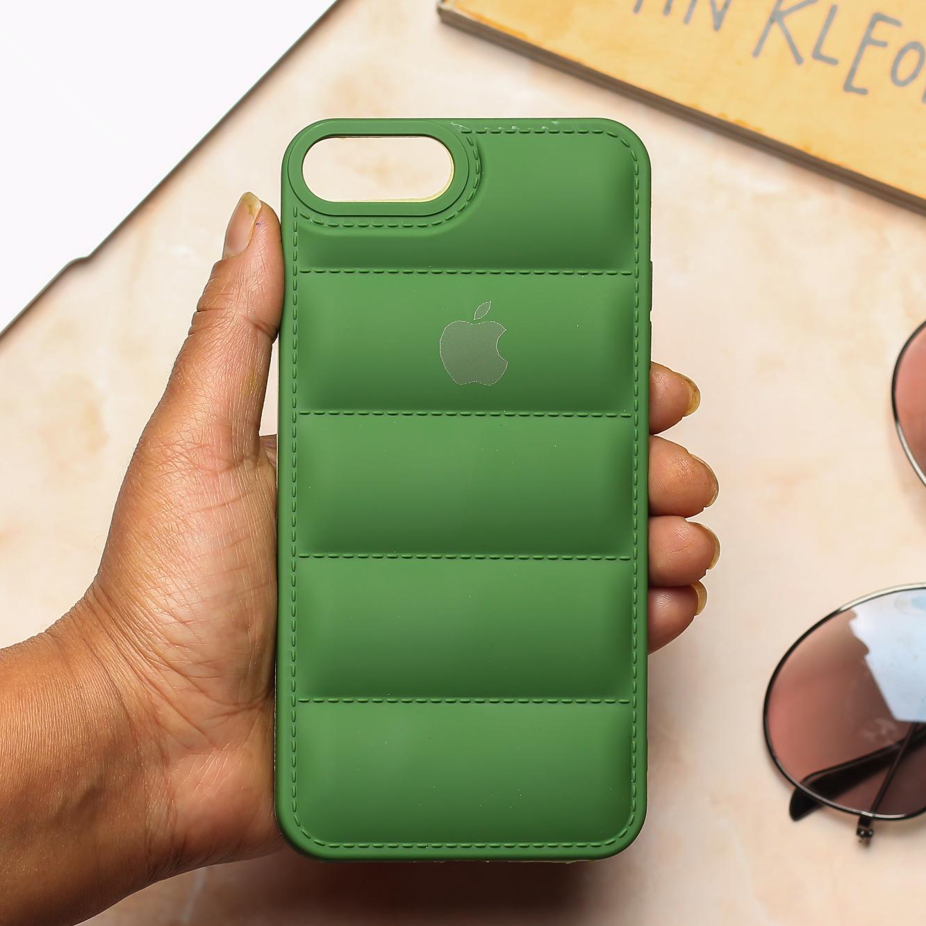 Dark Green Puffon silicone case for Apple iPhone 8 Plus