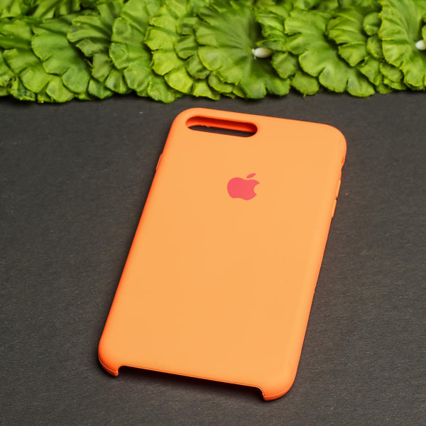 Orange Original Silicone case for Apple iphone 8 Plus