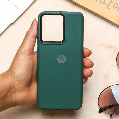 Spoov Dark Green Silicone Case for Motorola Edge 40 Neo