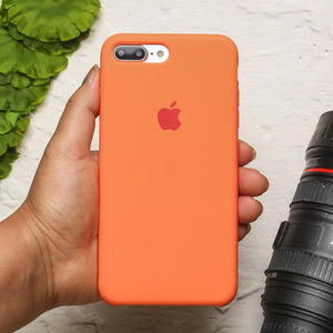 Orange Original Silicone case for Apple iphone 7 Plus