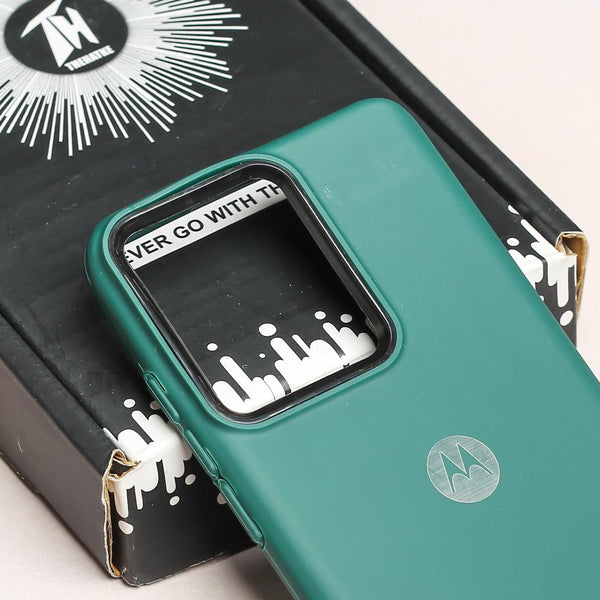 Spoov Dark Green Silicone Case for Motorola Edge 40