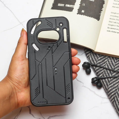 Cyber Engraved logo silicon Case for Nothing Phone 2A