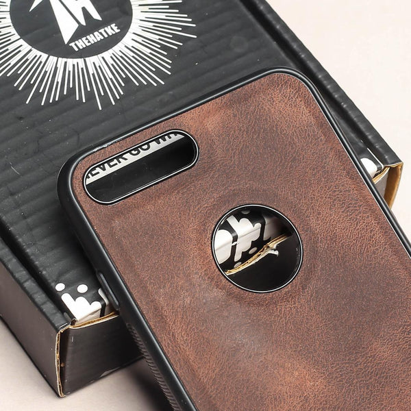 Dark Brown Classic Leather Case for Apple Iphone 7 Plus