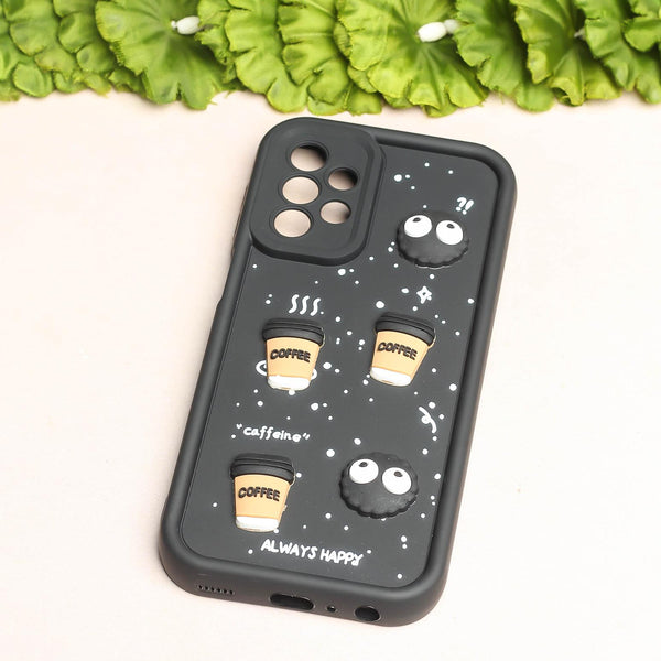 Black COFFEE (ALWAYS HAPPY) Silicone case for Samsung A23