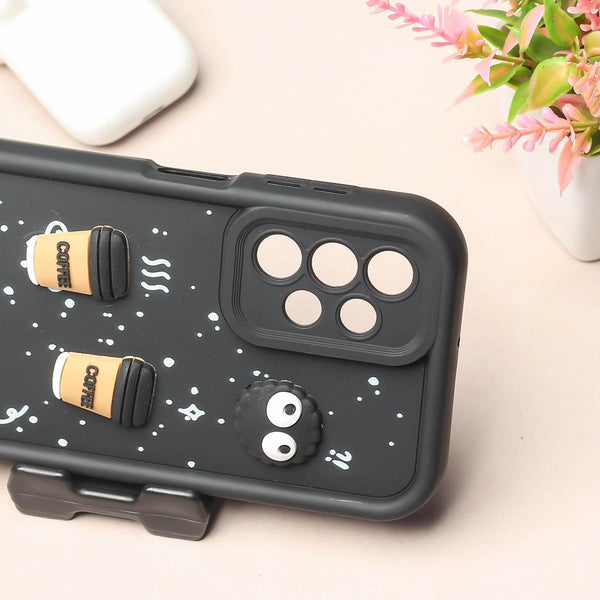 Black COFFEE (ALWAYS HAPPY) Silicone case for Samsung A23