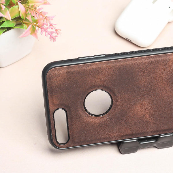 Dark Brown Classic Leather Case for Apple Iphone 7 Plus