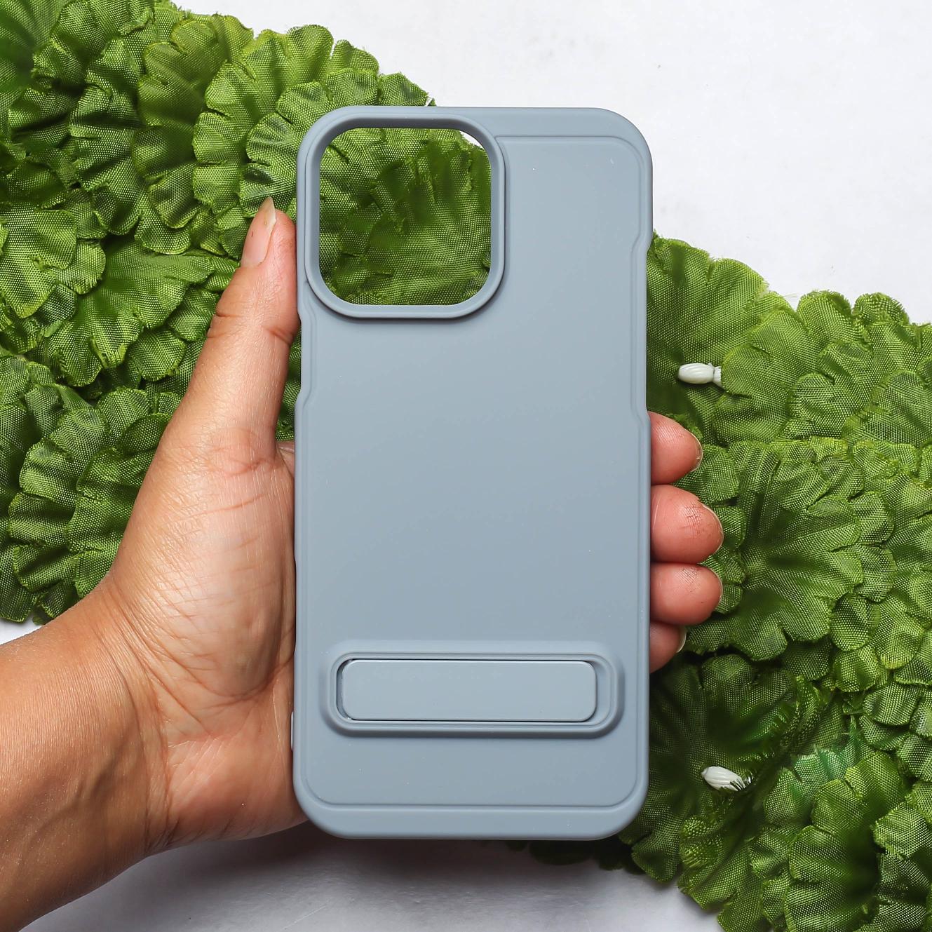 GripStand Cloud blue Silicone case for Apple iphone 16 Pro