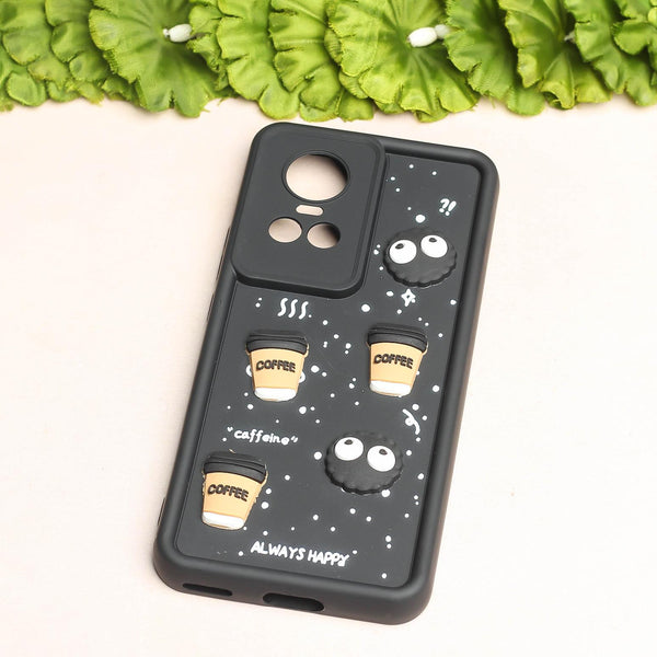 Black COFFEE (ALWAYS HAPPY) Silicone case for Oppo Reno 10 Pro