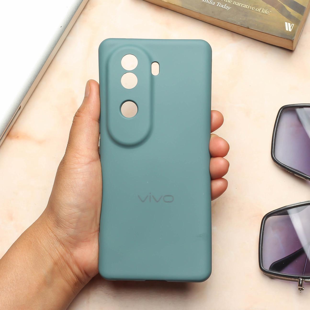 Green Camera Original Silicone case for Vivo V40E