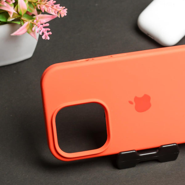 Orange Original Silicone case for Apple iphone 12 Pro Max