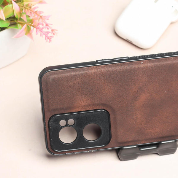 Dark Brown Classic Leather Case for Oneplus Nord CE 2