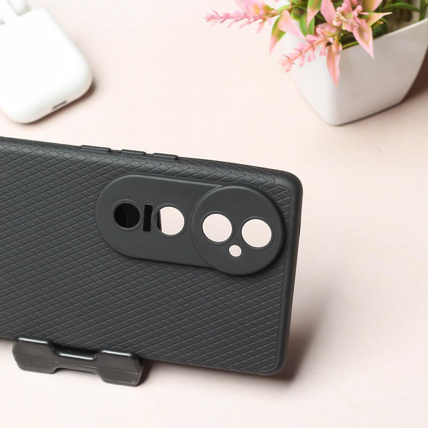 Black Line Wave Silicone Case for Vivo V40 Pro