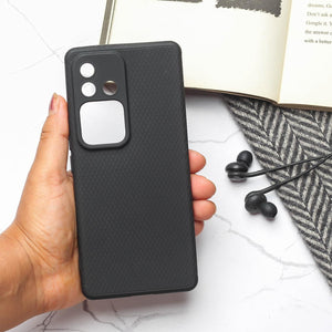 Black Line Wave Silicone Case for Vivo V30
