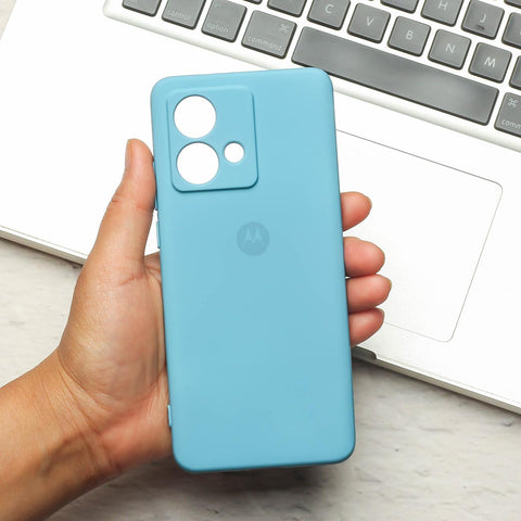 Sky Blue Camera Original Silicone case for Motorola G84