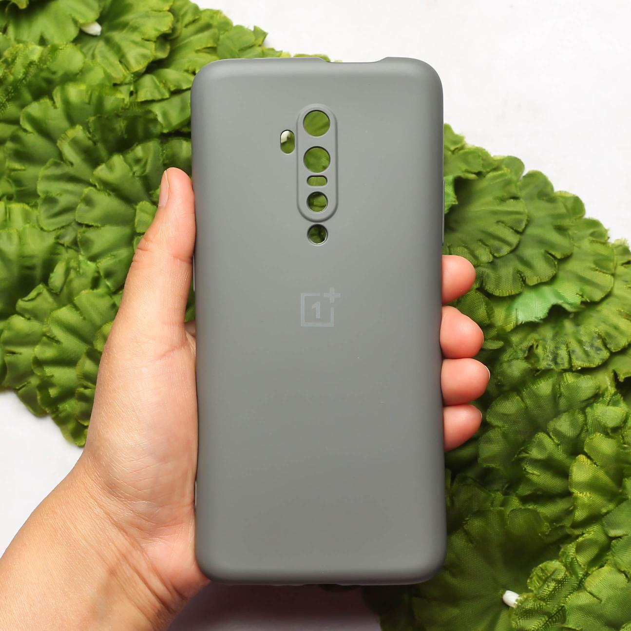 Grey Original Camera Safe Silicone case for Oneplus 7 Pro
