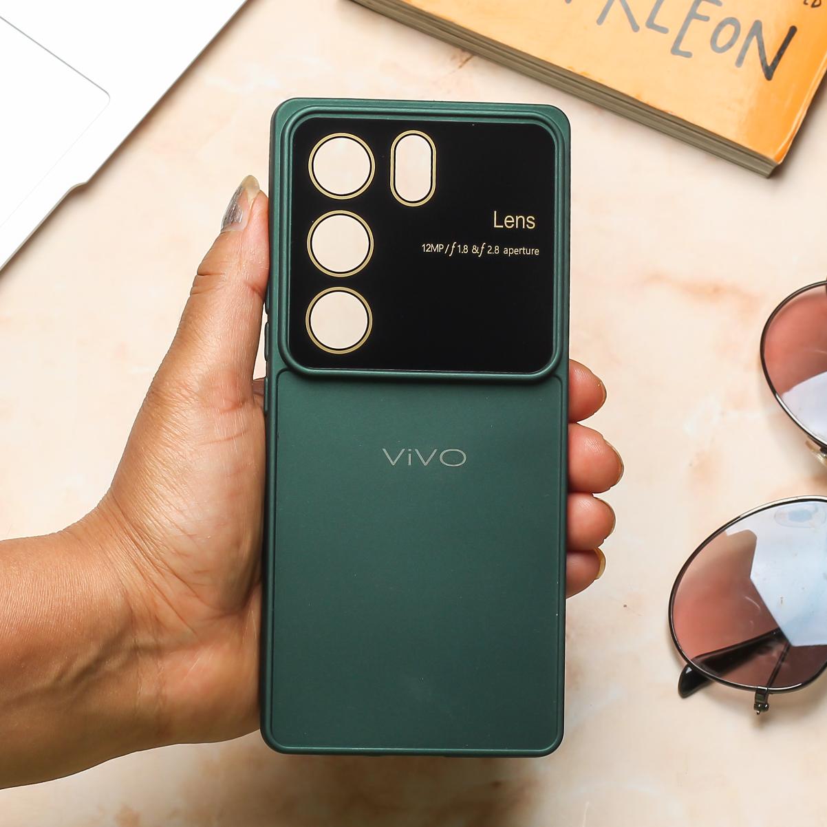 Spoov Luxury Dark Green Silicone Case for Vivo V29 Pro