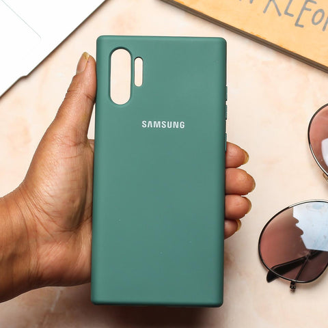 Green Original Silicone case for Samsung Note 10 Plus