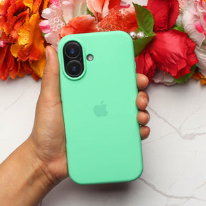 Sea Green Original Silicone case for Apple iphone 16