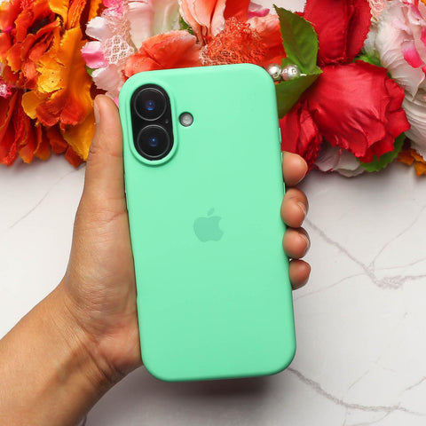Sea Green Original Silicone case for Apple iphone 16