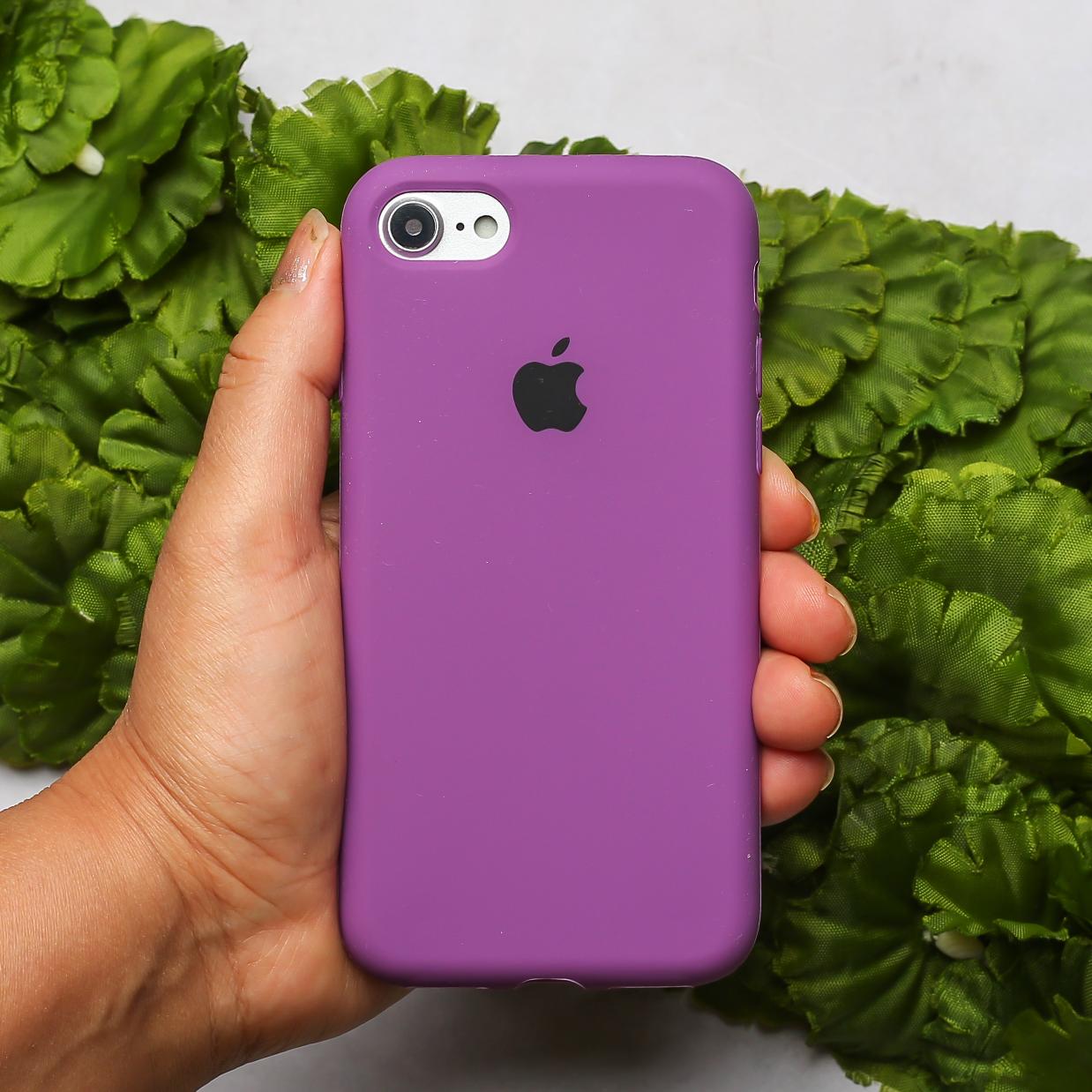 Purple Original Silicone case for Apple iphone 8