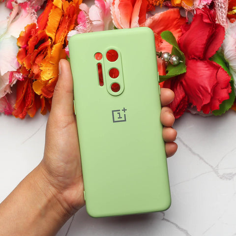 Light Green Original Camera Silicone case for Oneplus 8 Pro