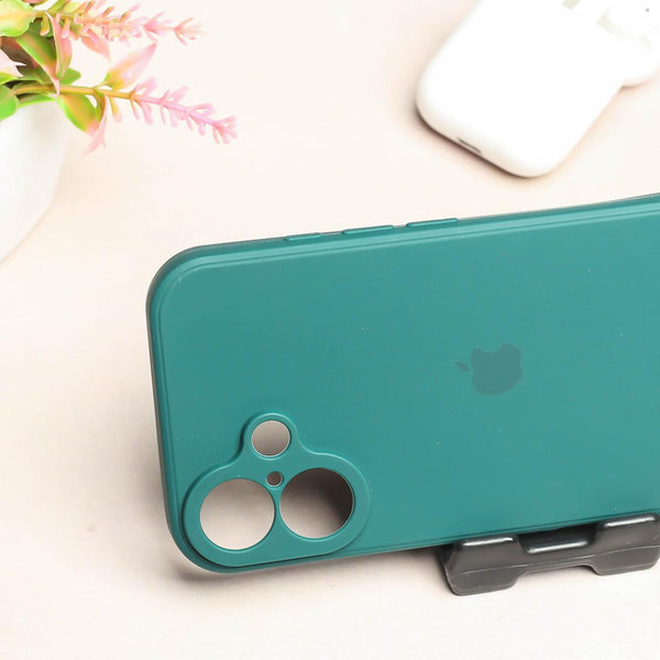 Dark Green Original Camera Silicone Case for Apple Iphone 16