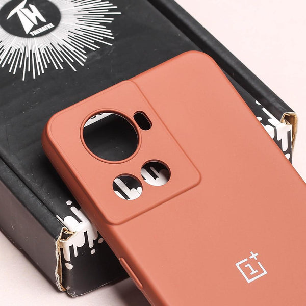 Brown Original Camera Safe Silicone case for Oneplus 10R