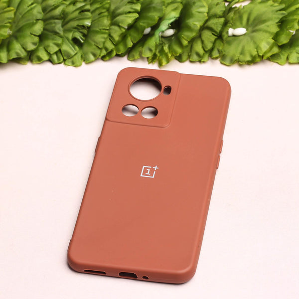 Brown Original Camera Safe Silicone case for Oneplus 10R