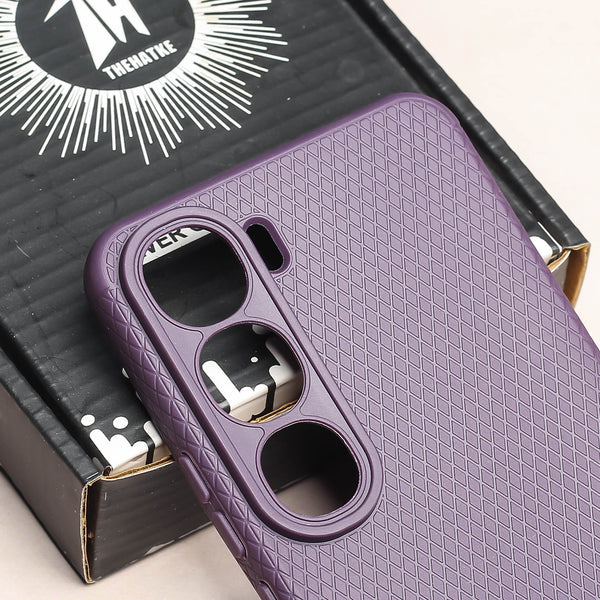 Deep Purple Line Wave Silicone Case for Vivo Y300