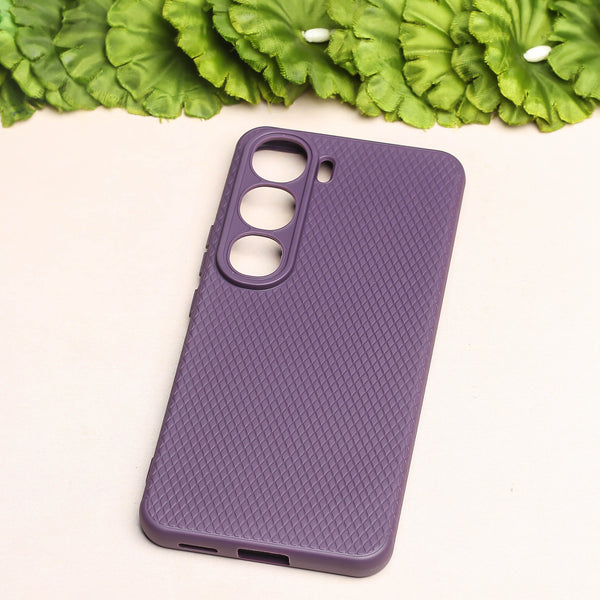 Deep Purple Line Wave Silicone Case for Vivo Y300